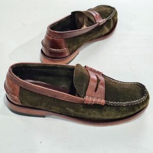 Florsheim Brown and Olive Men's Berkeley Penny Slip-on Style Loafers Size 7 1/2